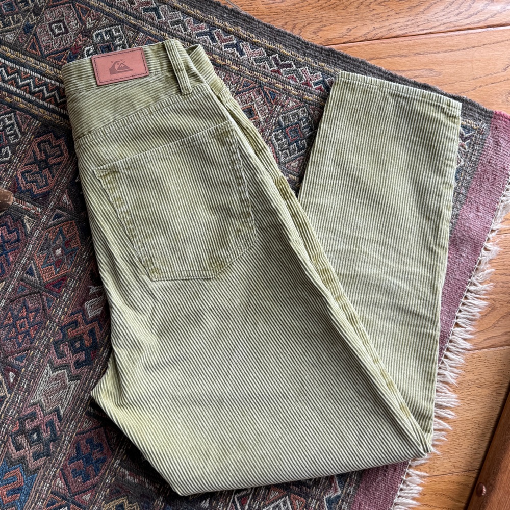 Quiksilver Corduroy High Rise Pants Slim Fit Taper 25